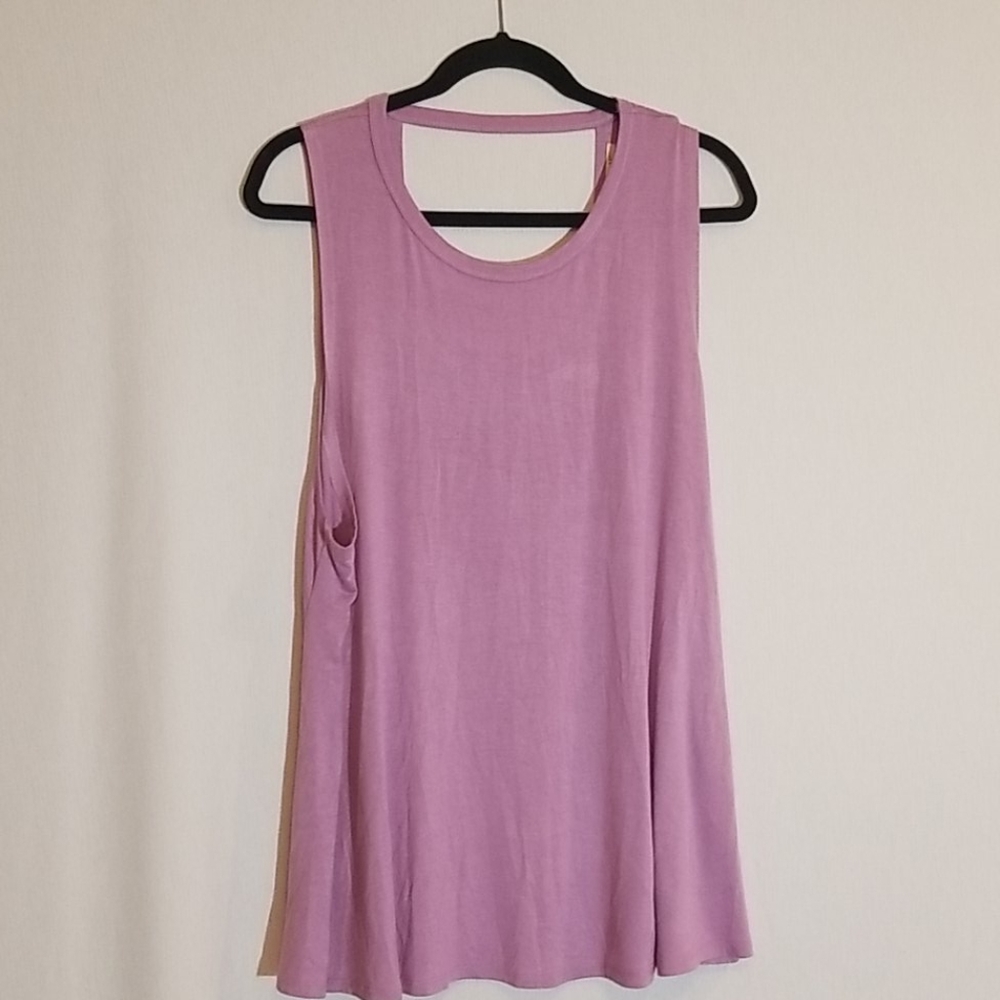 Ladies lavender 3X muscle tank